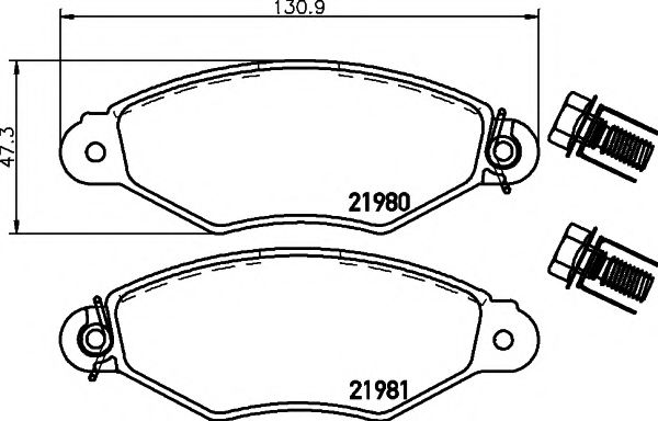 8DB 355 019-311 Hella Pagid Гальмівні колодки
