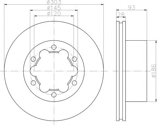 8DD 355 118-061 Hella Pagid Гальмівний диск