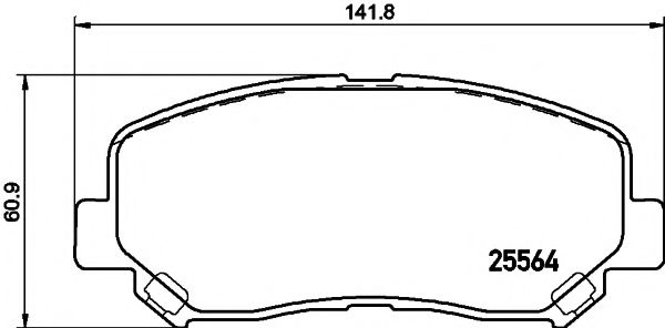 8DB 355 020-511 Hella Pagid Тормозные колодки