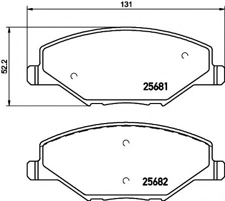 8DB 355 020-521 Hella Pagid Гальмівні колодки