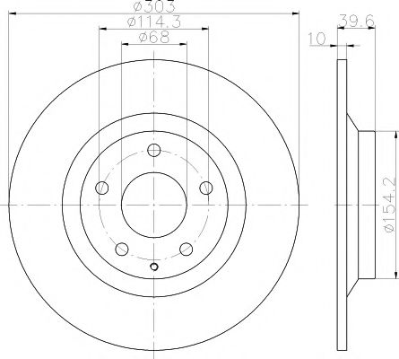 8DD 355 118-541 Hella Pagid Гальмівний диск