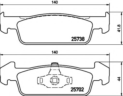 8DB 355 020-421 Hella Pagid Гальмівні колодки