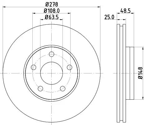 8dd355129361 Hella Pagid Гальмівний диск