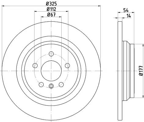 8DD355122861 Hella Pagid Гальмівний диск