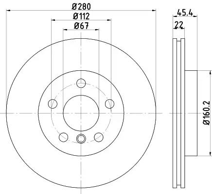 8dd355123481 Hella Pagid Гальмівний диск