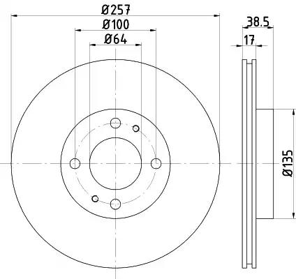 8dd355125241 Hella Pagid Тормозной диск