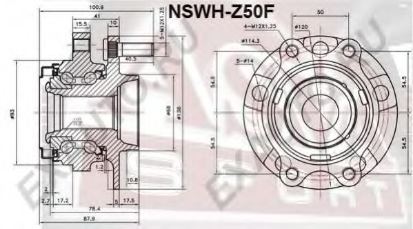 NSWH-Z50F Asva Комплект ступиці колеса