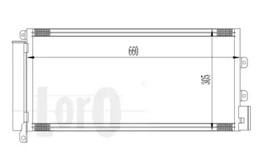 0160160021 Abakus Радіатор кондиціонера для Fiat Linea