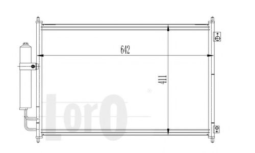 035-016-0025 Loro Радіатор кондиціонера для Nissan X-Trail