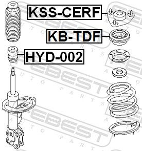 kbtdf Febest Опорний підшипник амортизатора для Kia Cerato