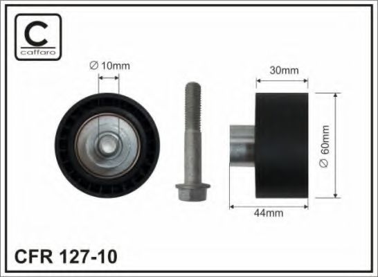 127-10 Caffaro Обводной ролик ремня ГРМ