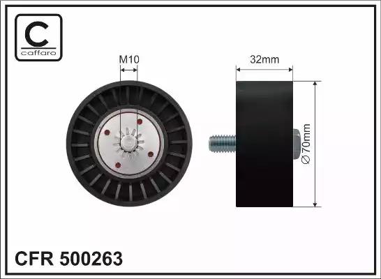 500263 Caffaro Обводной ролик поликлинового ремня