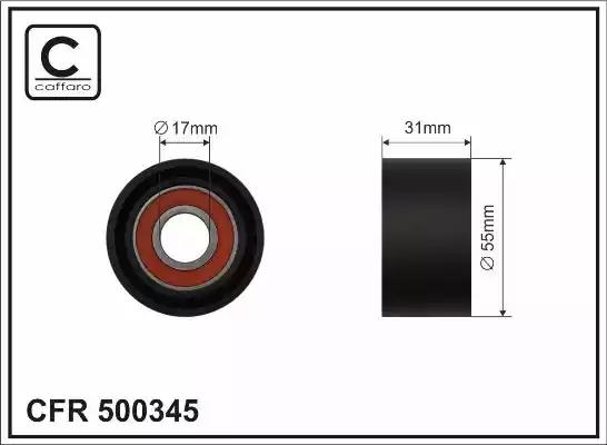 500345 Caffaro Натяжной ролик поликлинового ремня для BMW i8