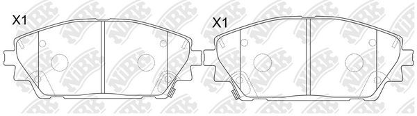 pn5821 NiBK Гальмівні колодки для Mazda 3