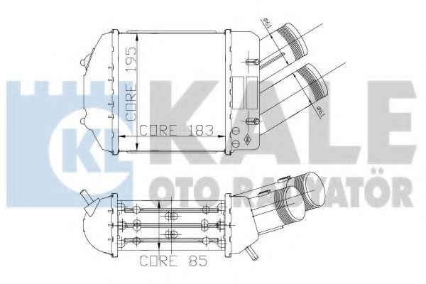 126100 Kale Oto Radyatör Интеркулер