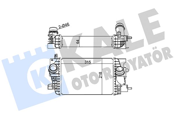 345055 Kale Oto Radyatör Интеркулер для Opel Meriva