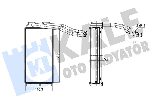 352090 Kale Oto Radyatör Радиатор печки для Land Rover Freelander