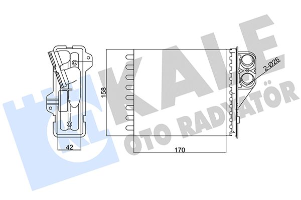 346415 Kale Oto Radyatör Радиатор печки