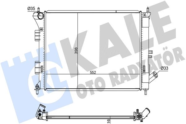 347785 Kale Oto Radyatör Радиатор охлаждения двигателя