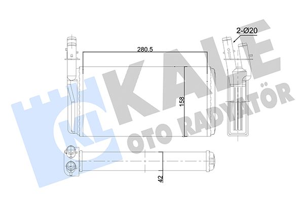 Радиатор печки Kale Oto Radyatör 346525
