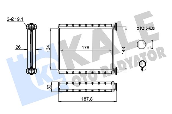 357290 Kale Oto Radyatör Радіатор пічки