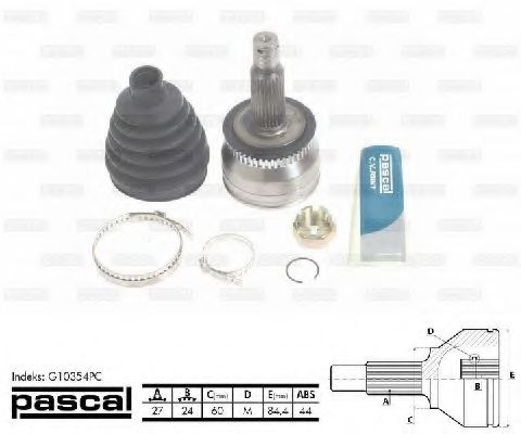 G10354PC Pascal ШРУС для Kia Cerato