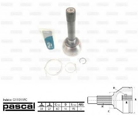 G11011PC Pascal ШРУС для Nissan Patrol