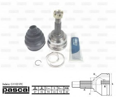 G11031PC Pascal ШРУС для Nissan Primera