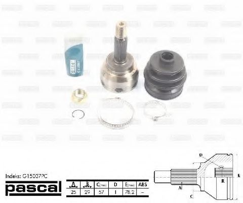 G15037PC Pascal ШРУС для Mitsubishi Outlander
