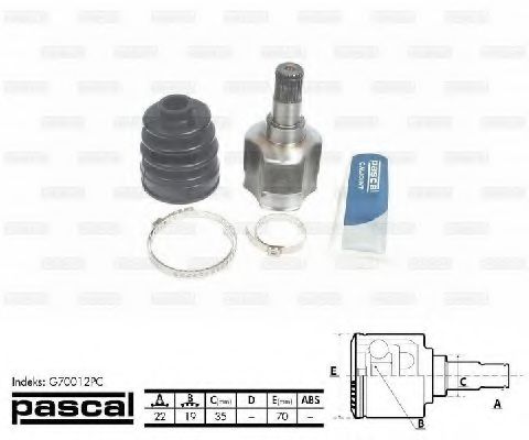 G70012PC Pascal ШРУС