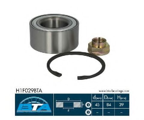 H1F029BTA BTA Подшипник ступицы колеса