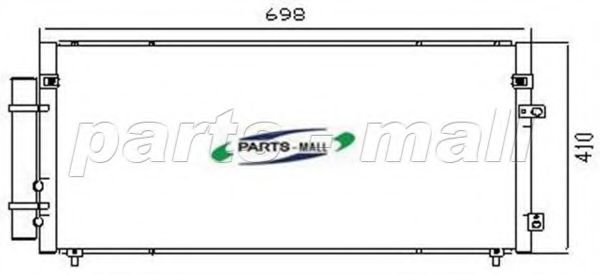 PXNCX-041X Parts-Mall Радиатор кондиционера для Lexus GS