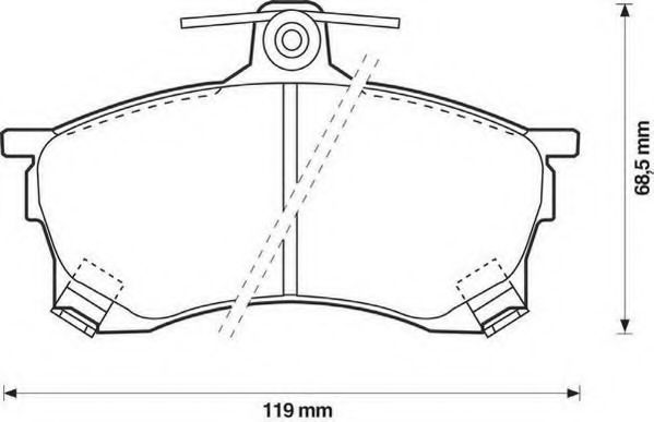 571942J Jurid Тормозные колодки для Mitsubishi Carisma