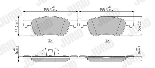 573779j Jurid Тормозные колодки для Ford Fiesta