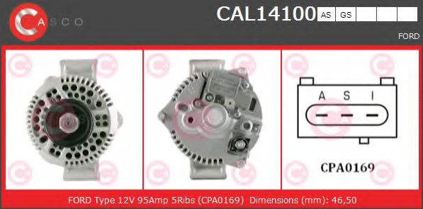 CAL14100AS Casco Генератор для Ford Mondeo