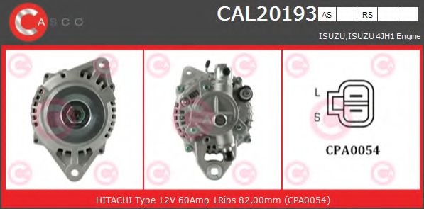 CAL20193AS Casco Генератор для Isuzu D-Max