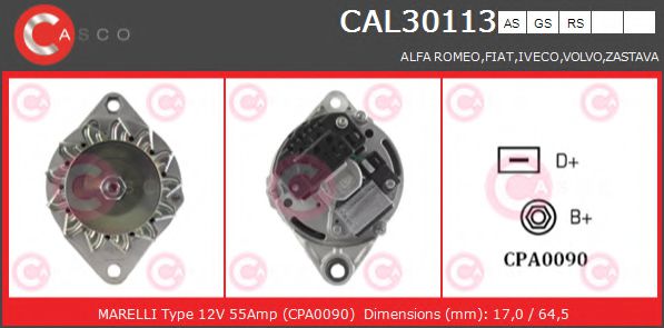 CAL30113AS Casco Генератор