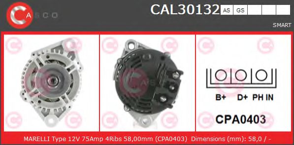 CAL30132AS Casco Генератор