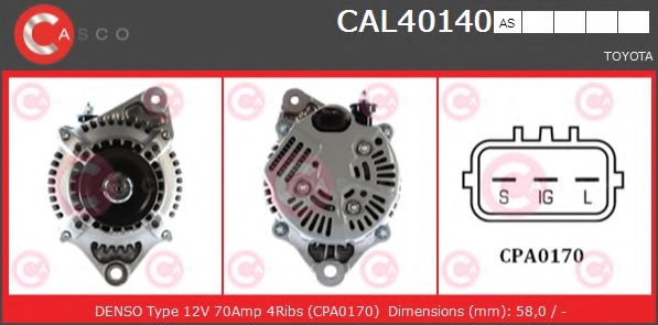 CAL40140AS Casco Генератор