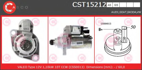 CST15212AS Casco Стартер