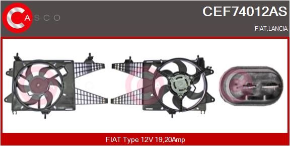 cef74012as Casco Электродвигатель вентилятора