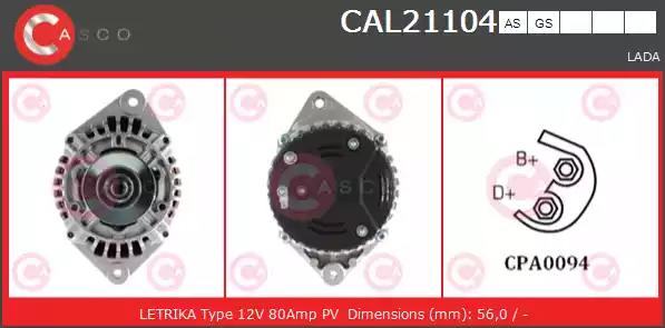 cal21104as Casco Генератор