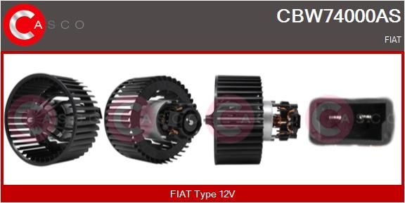 cbw74000as Casco Вентилятор салона для Fiat Seicento