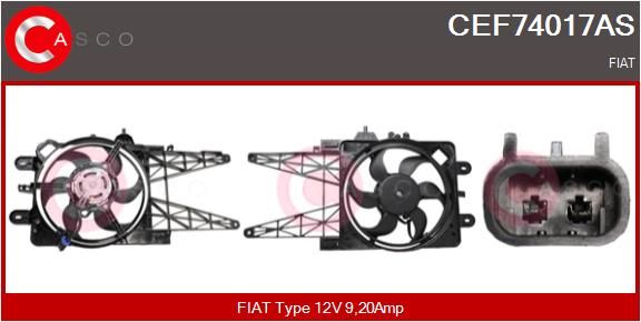 cef74017as Casco Электродвигатель вентилятора для Fiat Punto