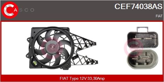 cef74038as Casco Електродвигун вентилятора для Fiat Doblo