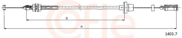 9214037 Cofle Тросик газу для Fiat Seicento