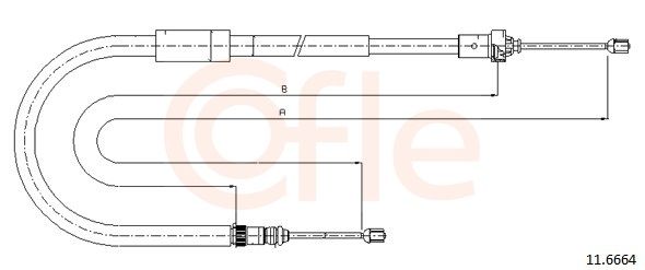 92116664 Cofle Трос ручного тормоза для Renault Modus