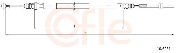 92106231 Cofle Трос ручного тормоза для Peugeot 607