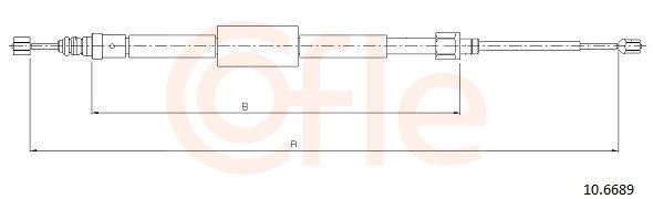 92106689 Cofle Трос ручного тормоза