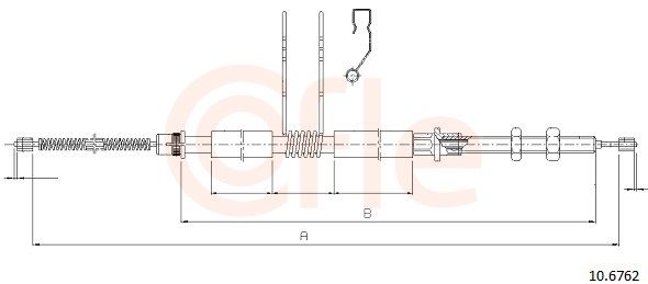 92106762 Cofle Трос ручного гальма для Renault Safrane